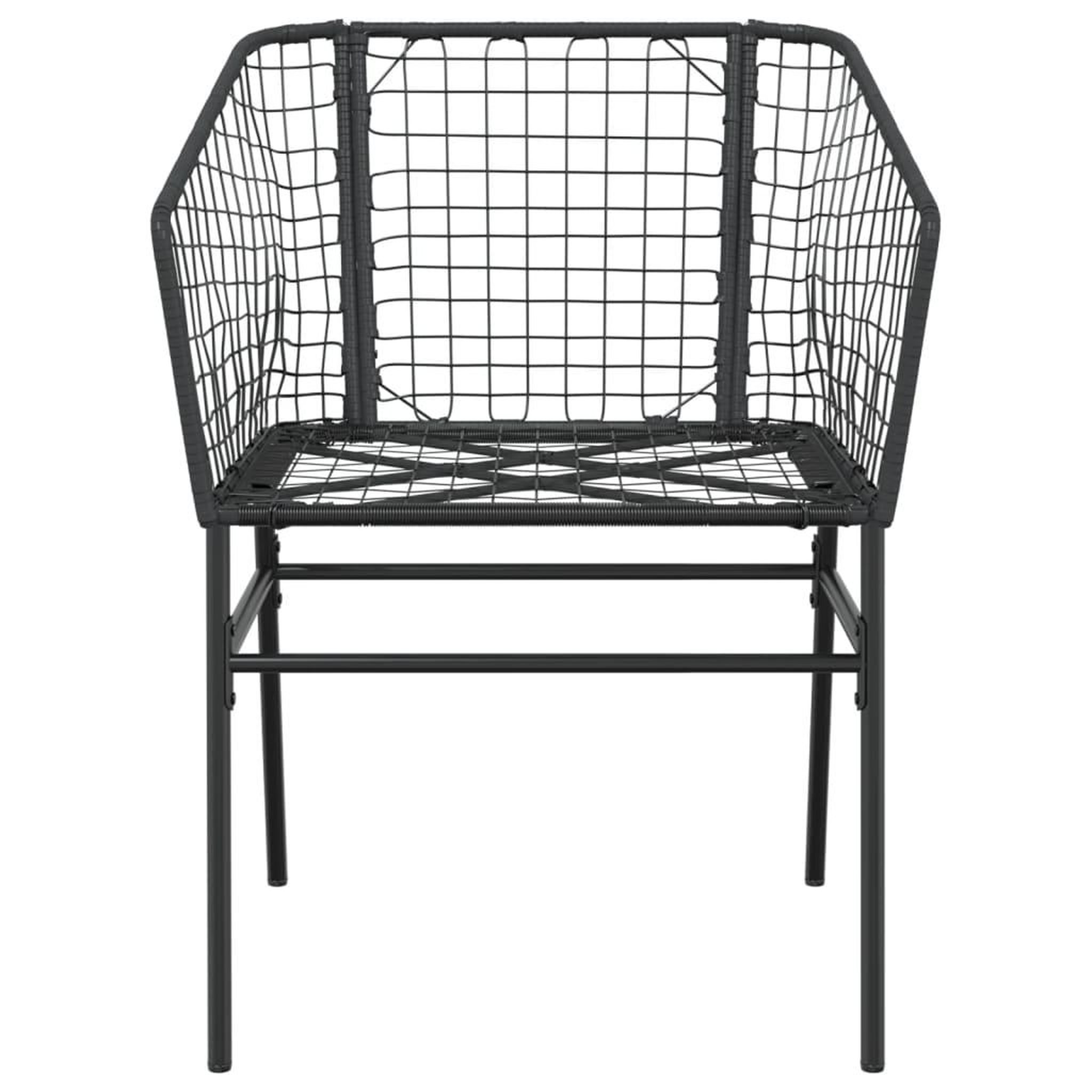 Voir la diapositive 5 : VIDAXL Chaises de jardin lot de 2 Noir Resine tressee