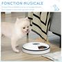 Voir la diapositive 5 : PAWHUT Distributeur de nourriture chat chien - distributeur automatique programmable - 6 compartiments - écran LED - fonction musicale intégrée - ABS gris blanc