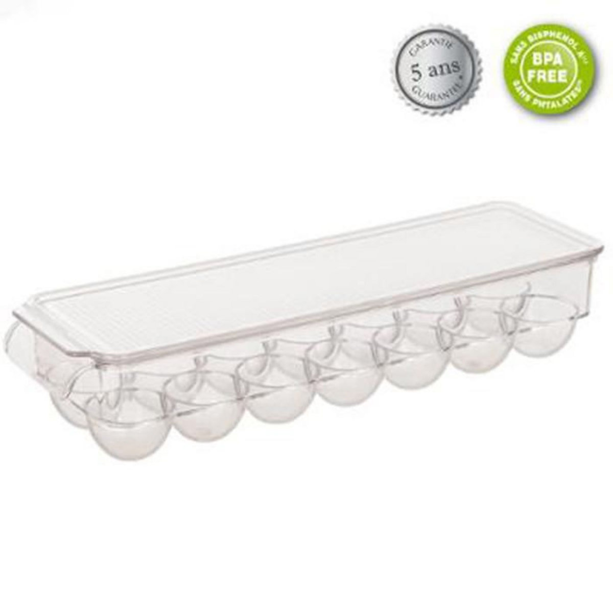 FIVE Bac de Rangement Frigo  14 Oeufs  37cm Transparent