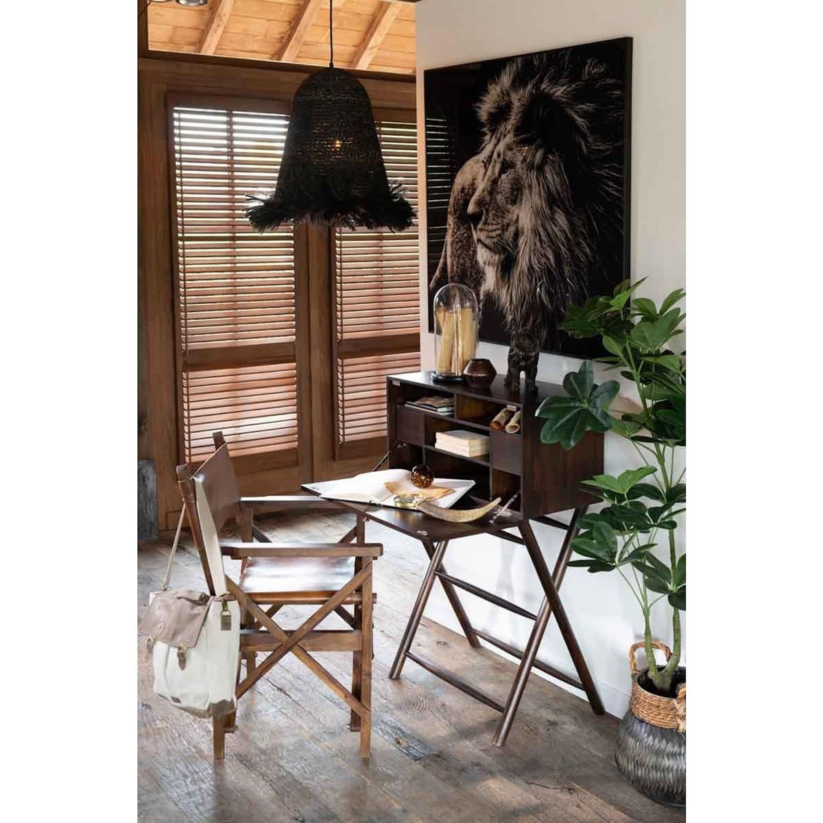 Paris Prix Lampe Suspension Design  Ozie  50cm Noir