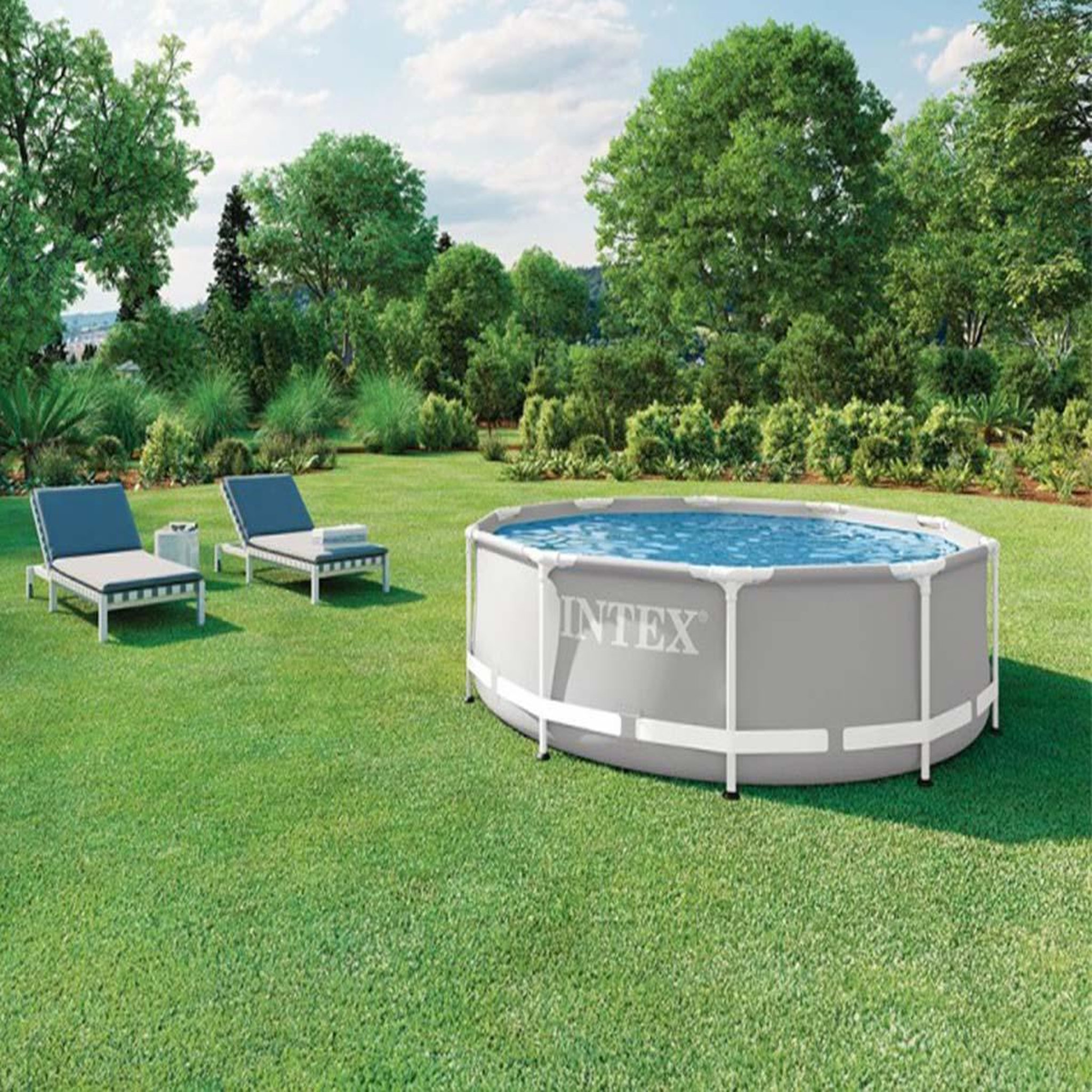 Voir la diapositive 3 : INTEX Piscine tubulaire Prism Frame ronde 3,05 x 0,76 m - Intex