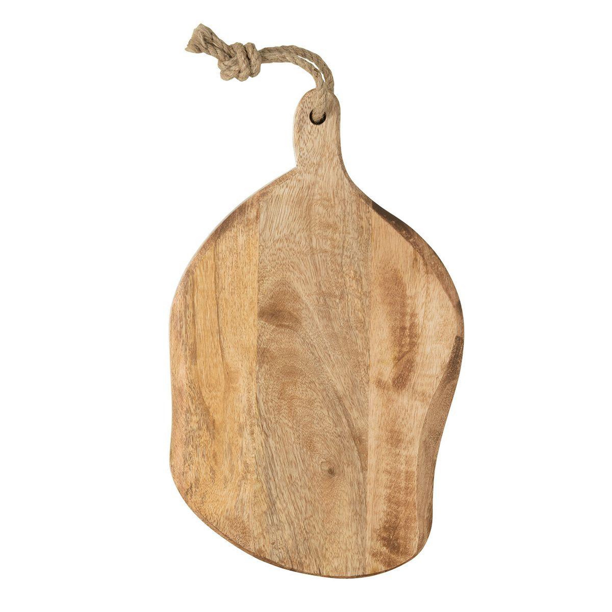 Voir la diapositive 2 : J-LINE Planche à découper ovale  bois  49cm naturel