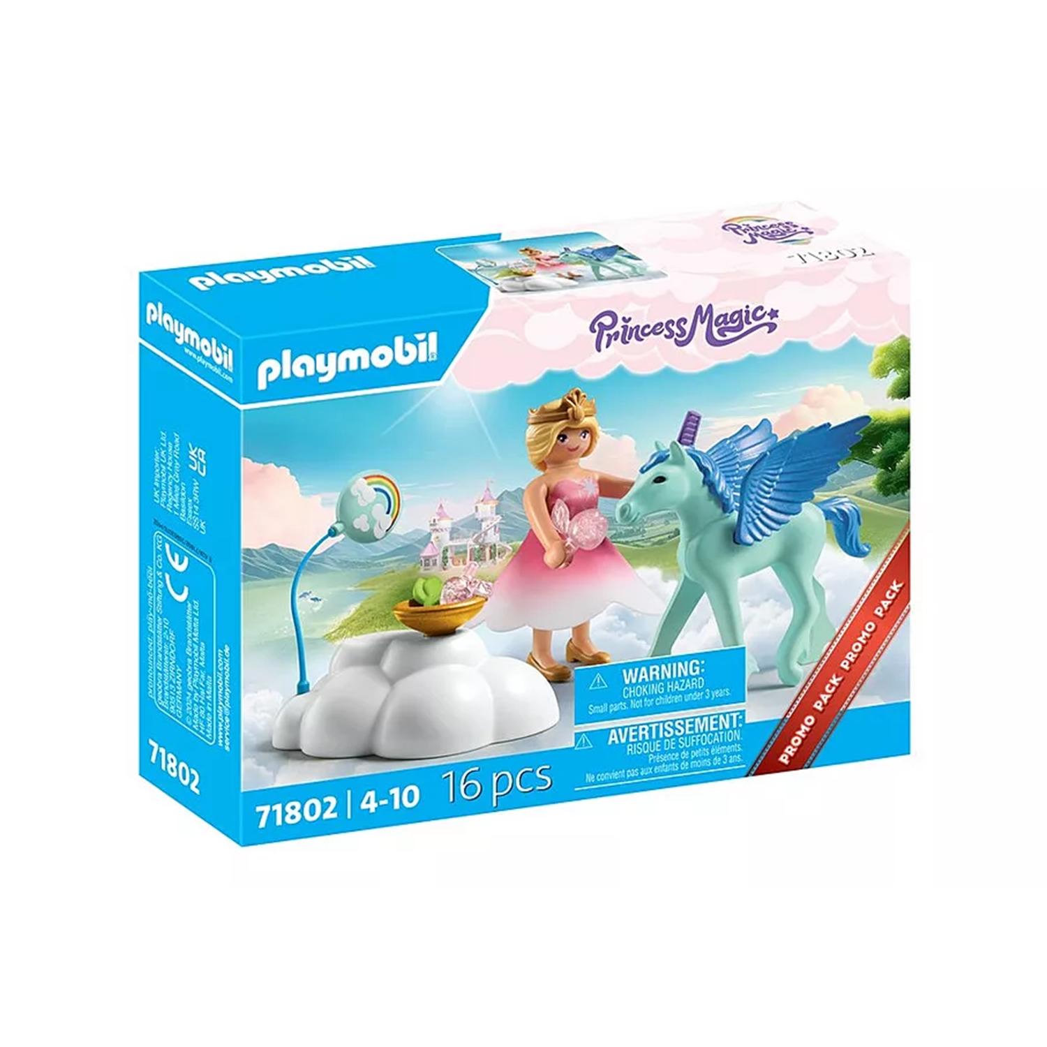 Princesse et poulain ailé, nuage et accessoires