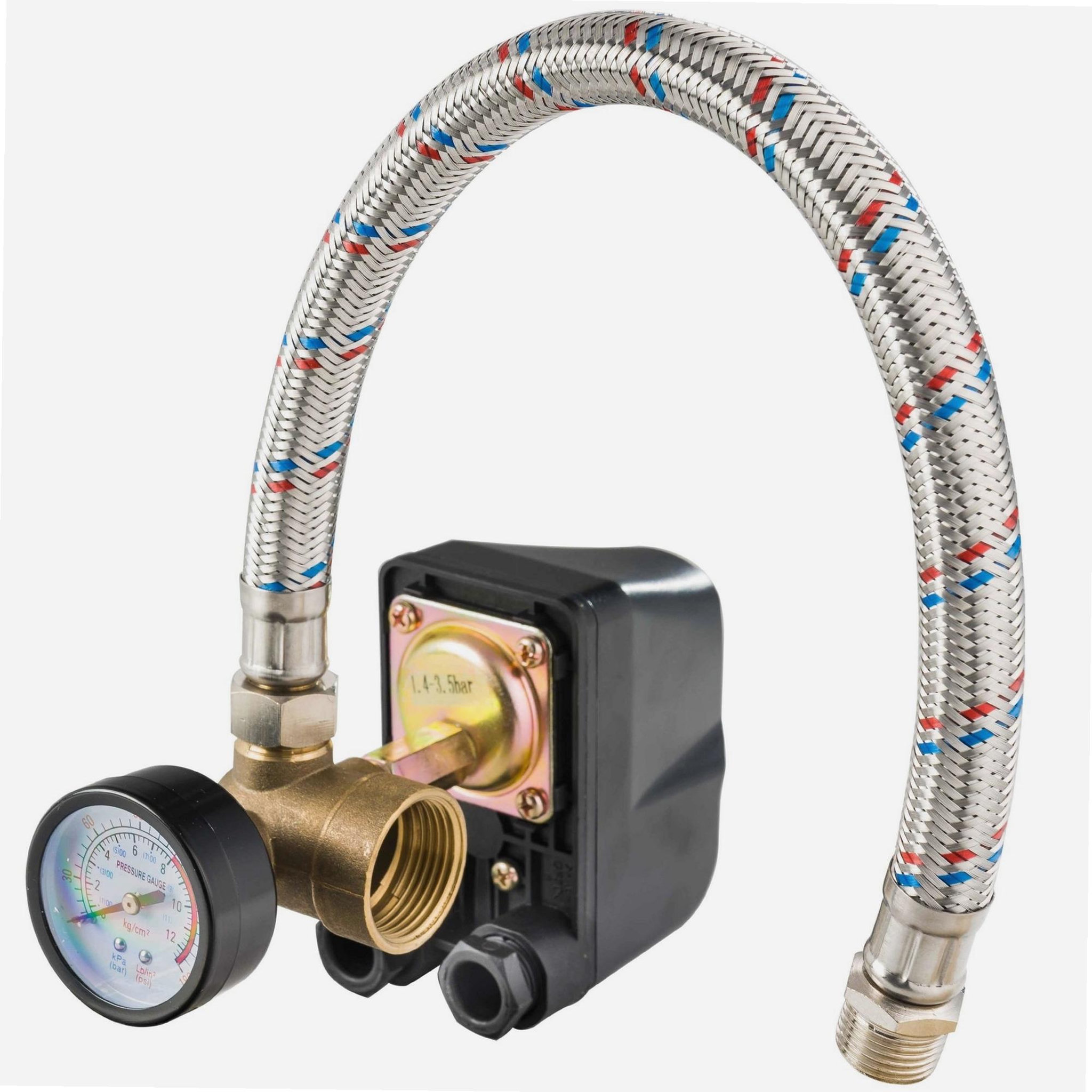 Voir la diapositive 2 : Ribiland Pressostat surpresseur avec mano et flexible