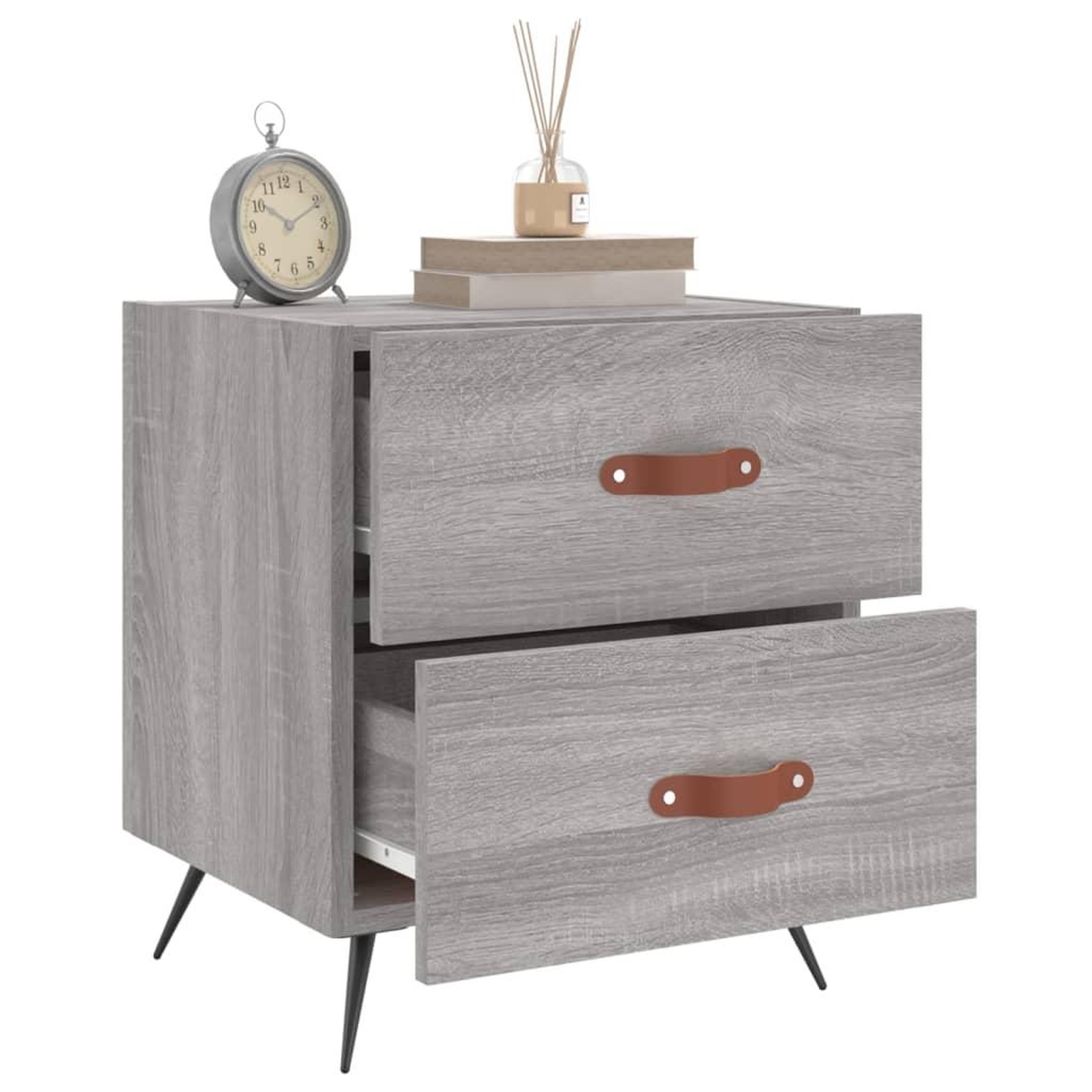 Voir la diapositive 3 : VIDAXL Tables de chevet 2 pcs sonoma gris 40x35x47,5 cm
