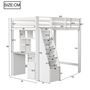 Voir la diapositive 3 : MERAX Lit combiné enfant 90x200cm bois coloris blanc