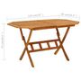 Voir la diapositive 6 : VIDAXL Ensemble a manger de jardin 5 pcs Bois d'acacia solide