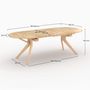 Voir la diapositive 4 : Rendez vous déco Table extensible en bois d'hévéa massif foncé 6 à 10 personnes - Oli