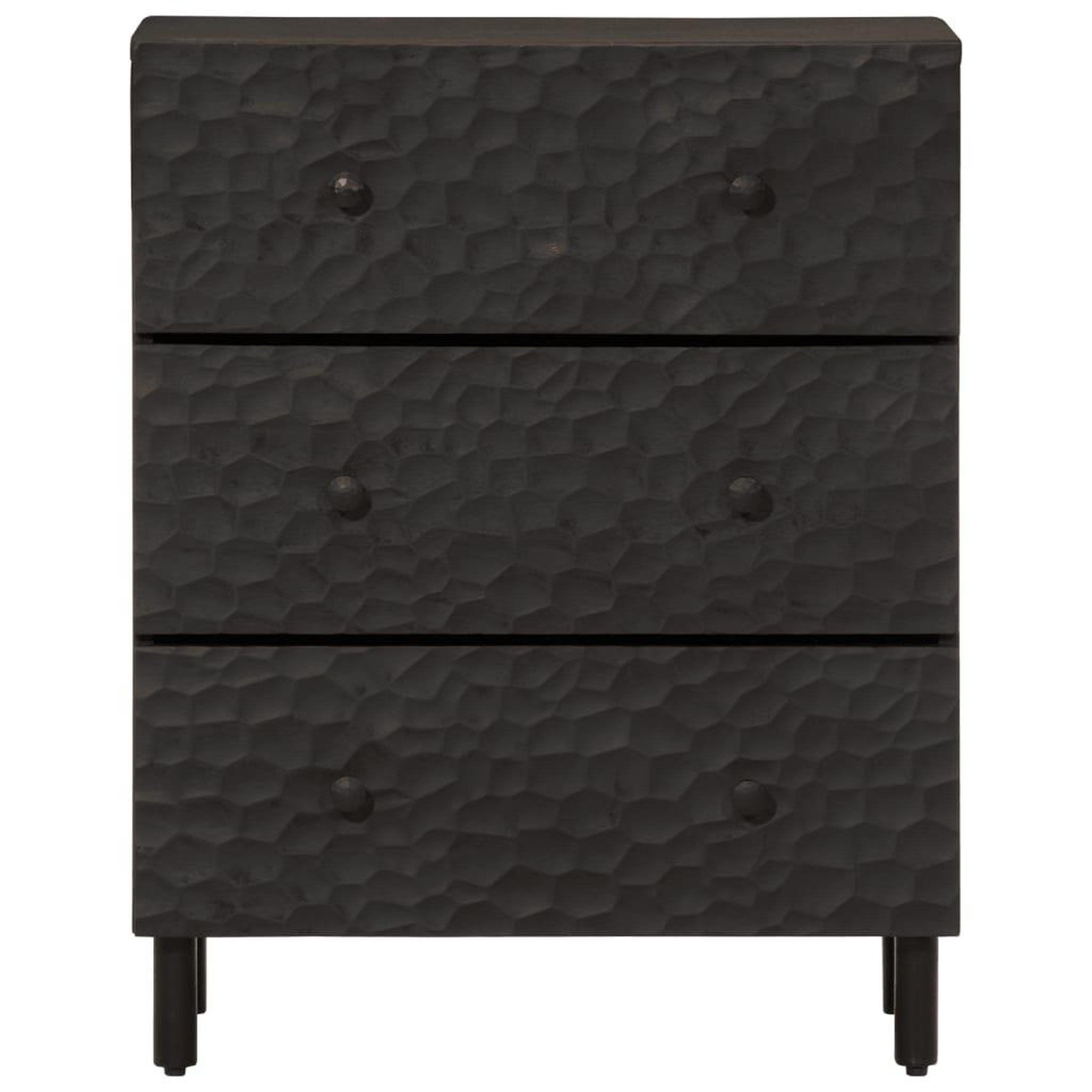 Voir la diapositive 5 : VIDAXL Armoire laterale noir 60x33x75 cm bois massif de manguier