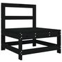 Voir la diapositive 5 : VIDAXL Salon de jardin 3 pcs noir bois massif de pin