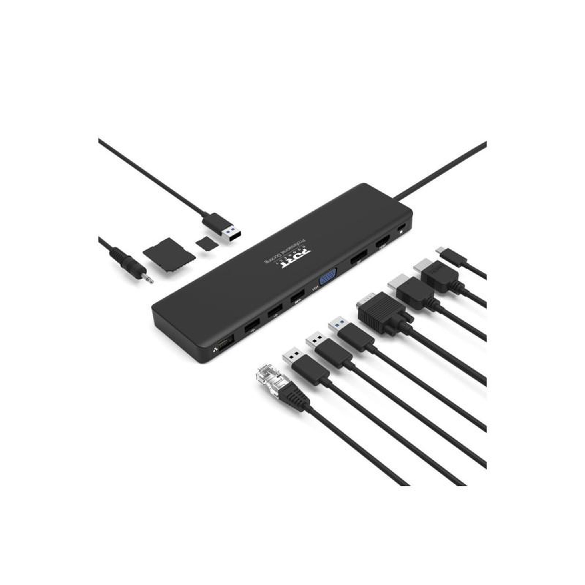 Voir la diapositive 4 : Port Station d accueil PC portable Port TYPE C 11 EN 1 TRIPLE AFFICHAGE FULL HD PD 100W