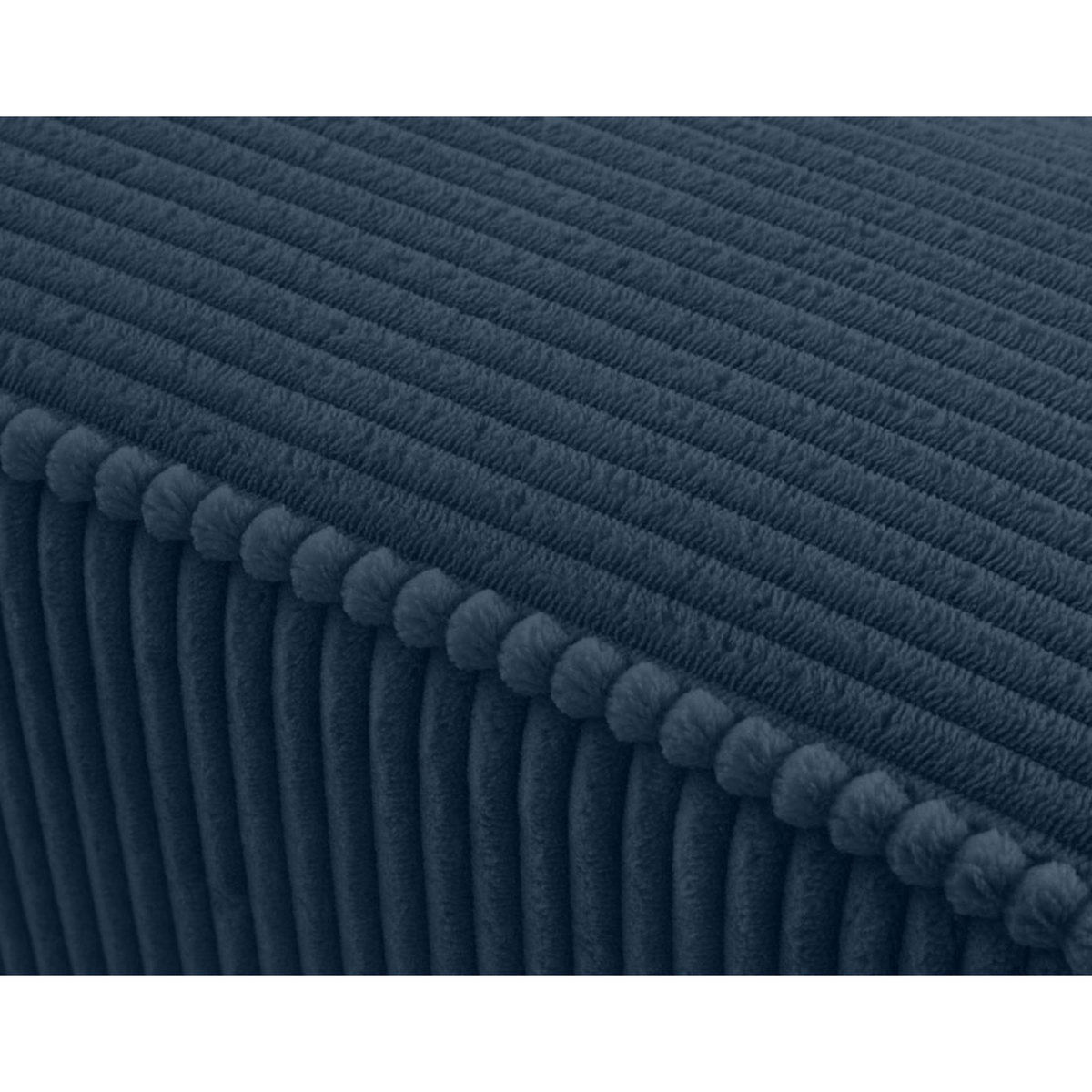 BEST MOBILIER Topaze - canapé droit 4 places avec double méridienne - assise profonde - en velours côtelé