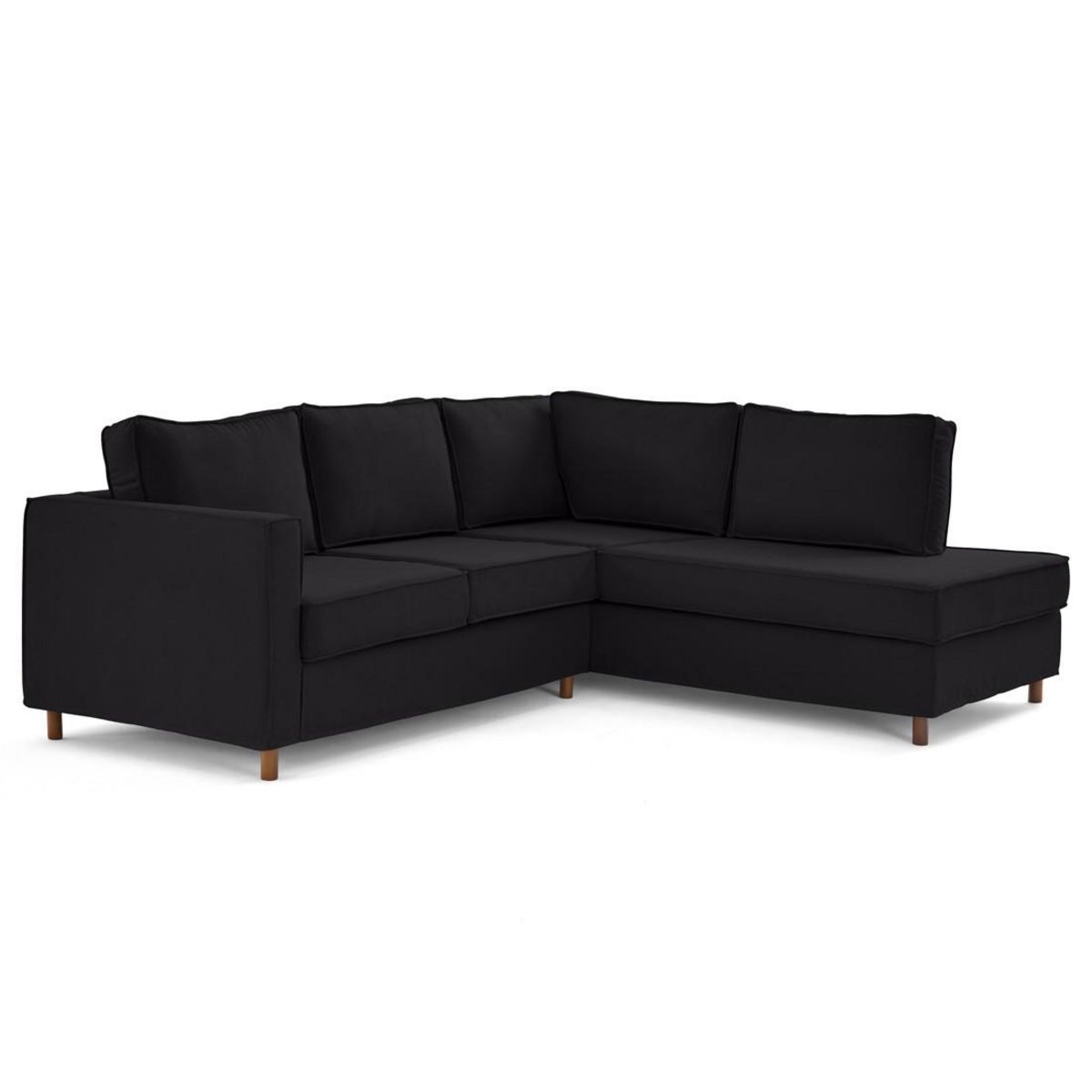 LISA DESIGN Jake - canapé déhoussable d'angle droit 5 places en tissu