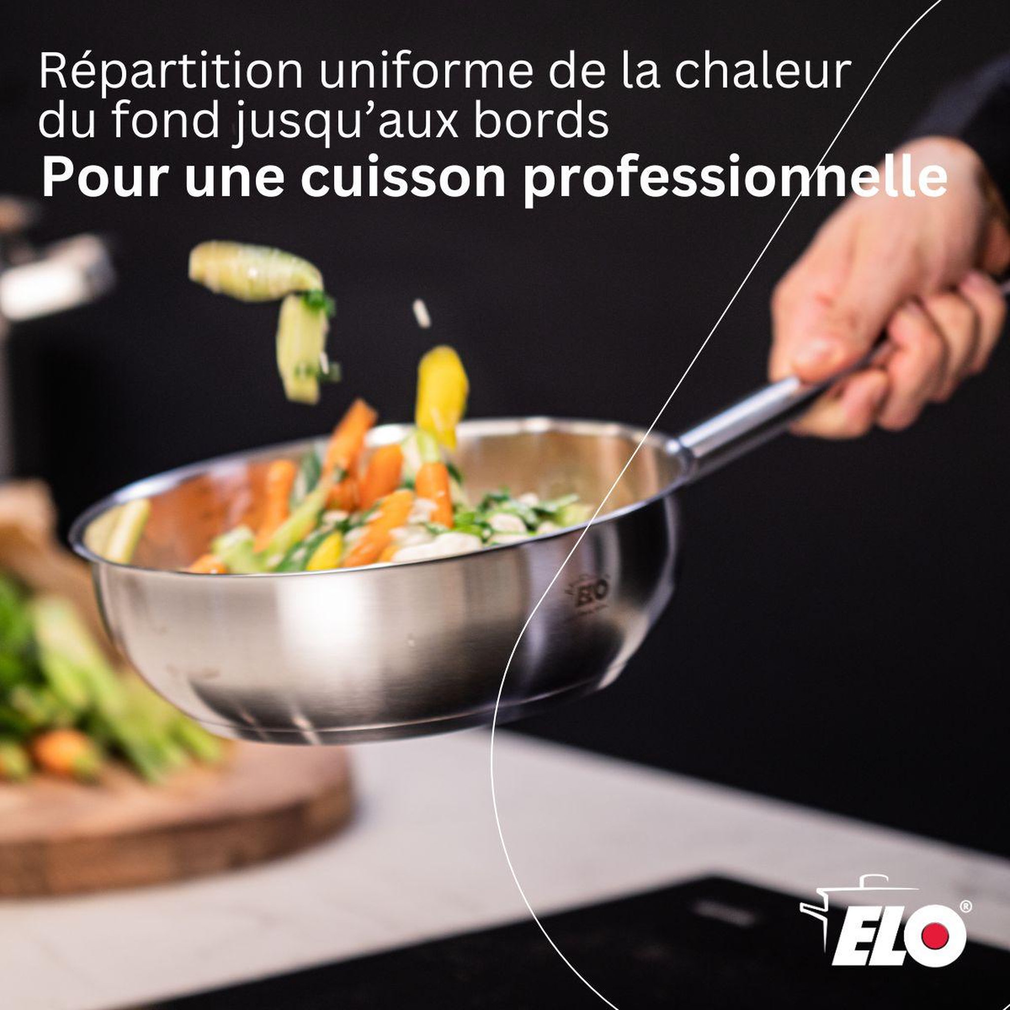 Voir la diapositive 3 : ELO Sauteuse 24 cm en acier inoxydable 18/8 elo profi cuisine