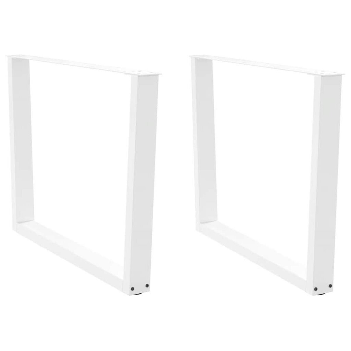 VIDAXL Pieds de table a manger forme de V 2 pcs blanc 100x(72-73,3) cm
