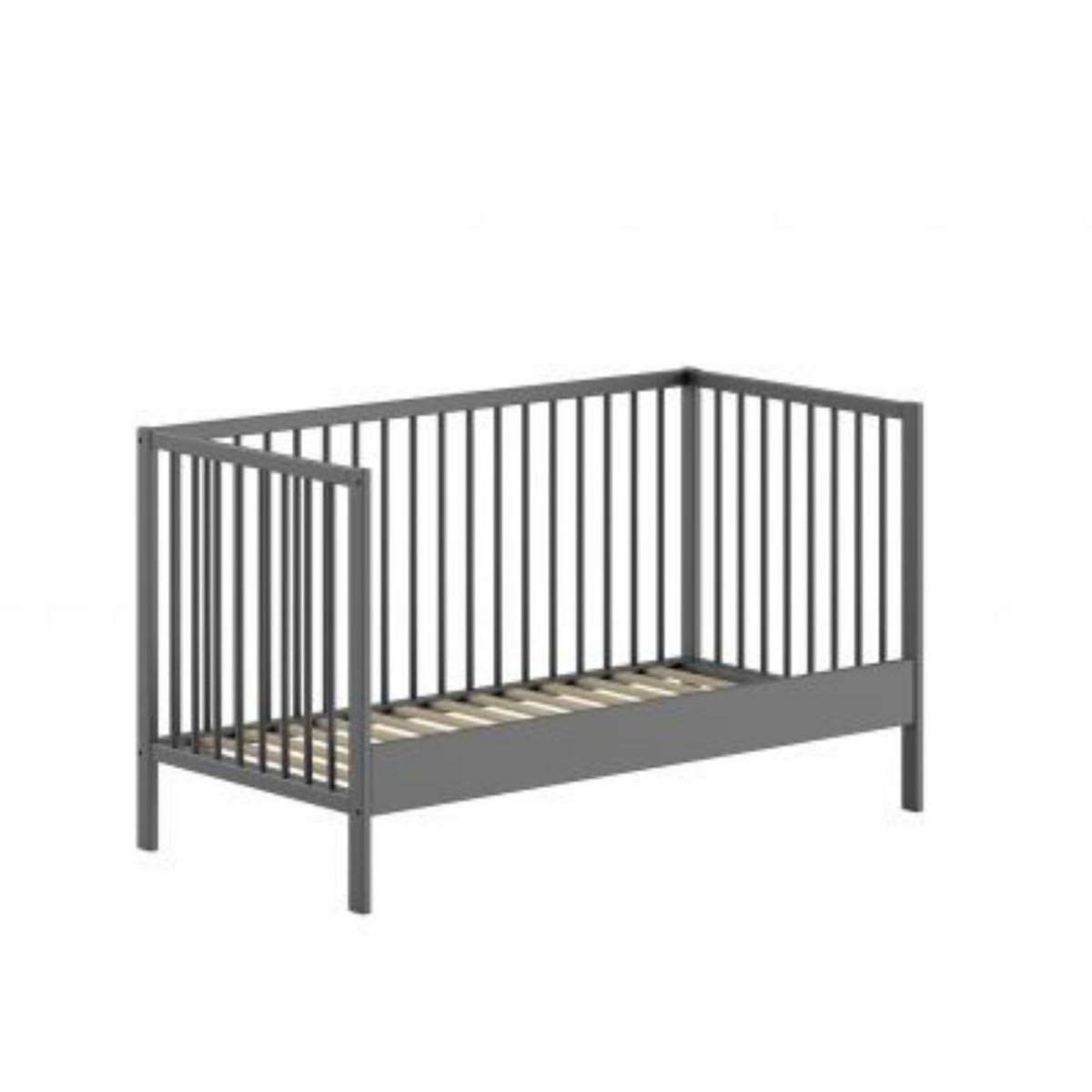 Vipack Lit Pour Bébé Dino 70x140 Cm Anthracite