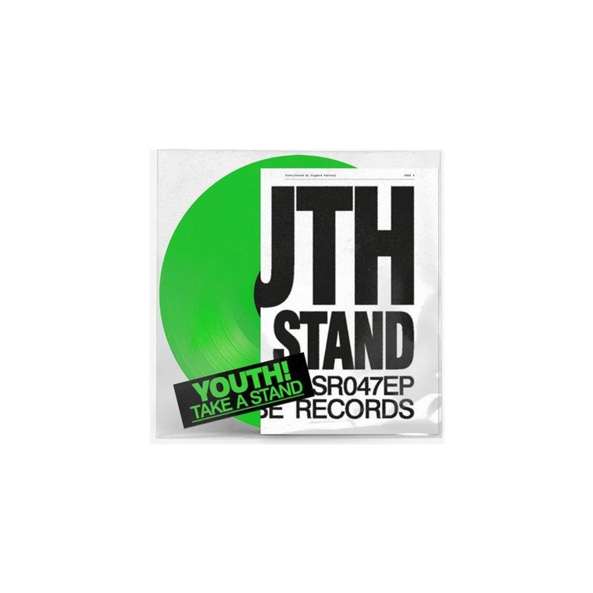 Vinyle youth take a stand édition à couverture verte et noir/blanc