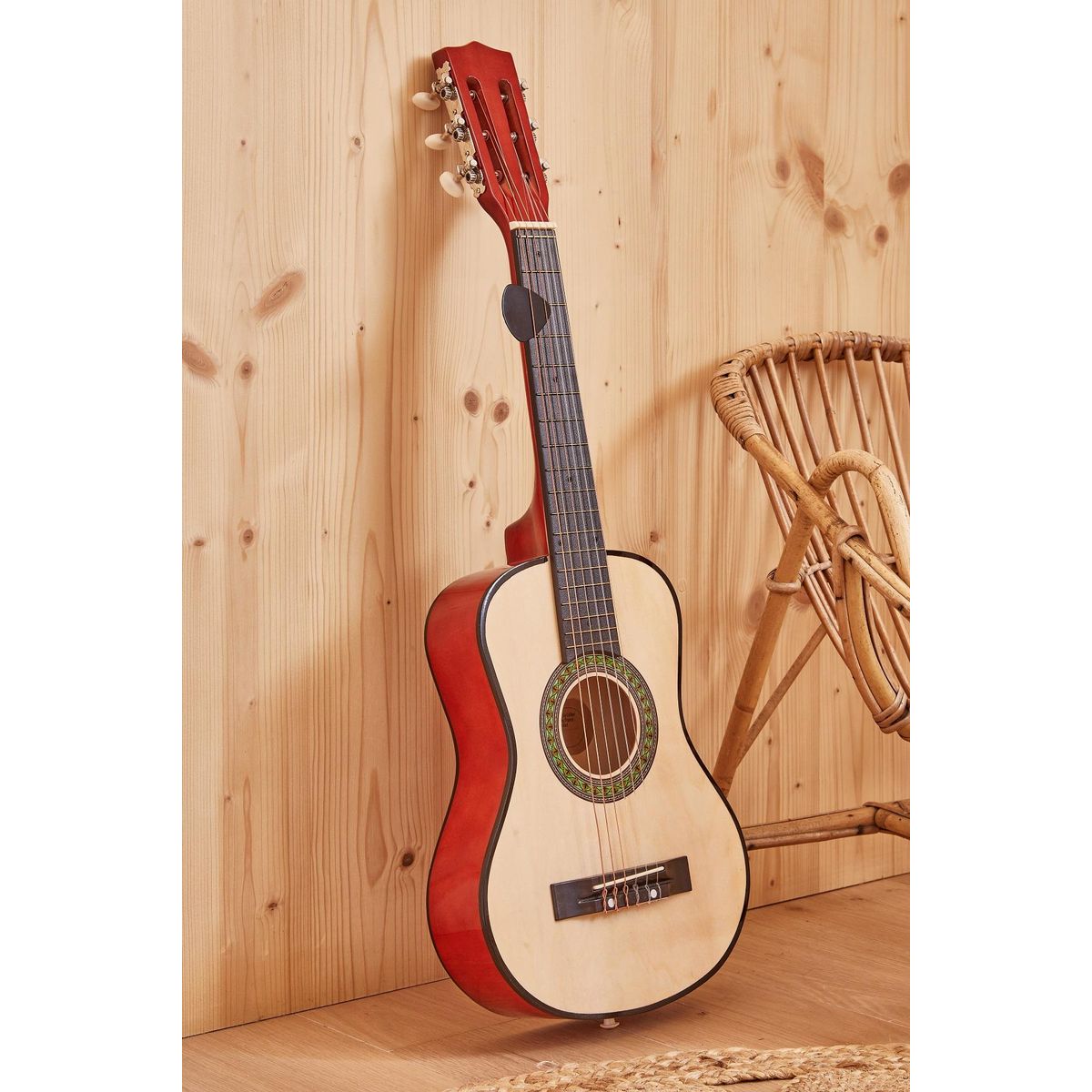 One Two Fun Guitare sèche 76 cm avec corde en nylon