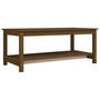 Voir la diapositive 2 : VIDAXL Table basse Marron miel 110x55x45 cm Bois massif de pin
