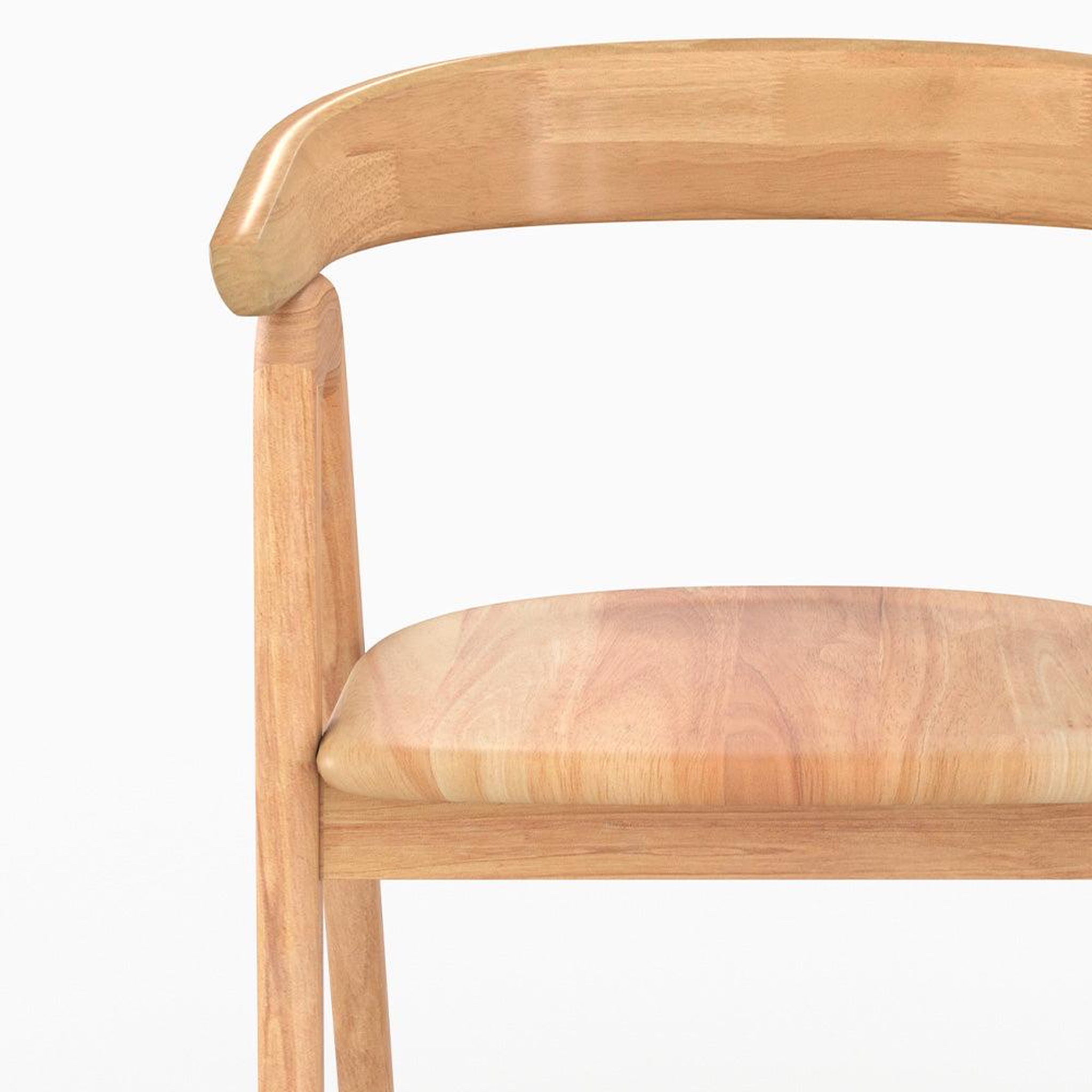 Voir la diapositive 5 : MAISON PAVANE Chaise en bois d'hévéa clair avec accoudoirs-hawa