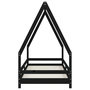Voir la diapositive 4 : VIDAXL Cadre de lit pour enfants noir 90x200 cm bois de pin massif