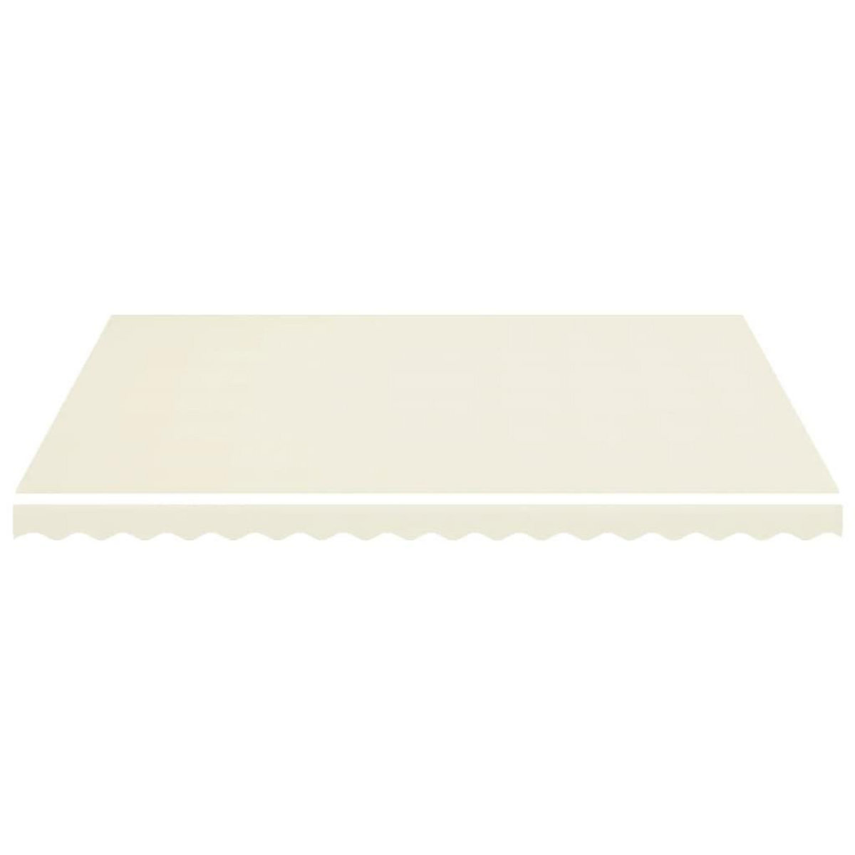 VIDAXL Tissu de remplacement pour auvent Creme 4,5x3,5 m