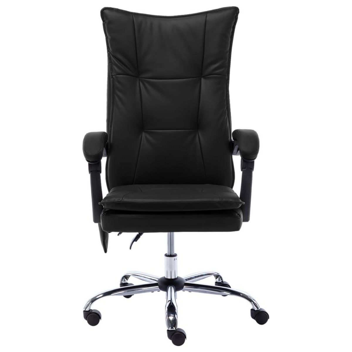VIDAXL Chaise de bureau de massage Noir Similicuir