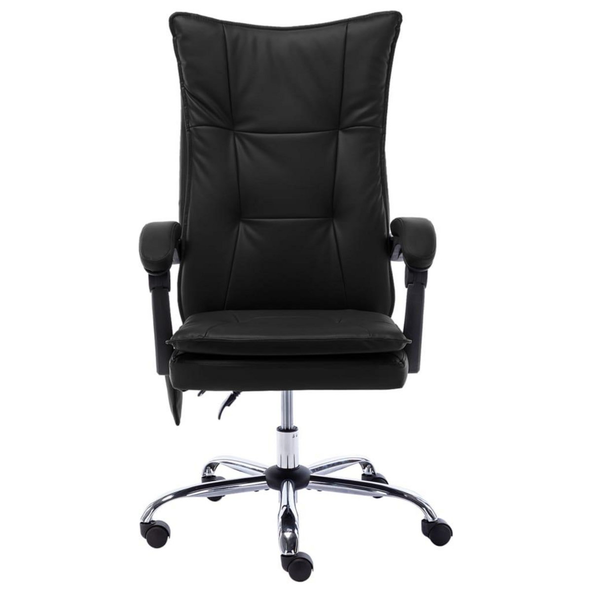 VIDAXL Chaise de bureau de massage Noir Similicuir