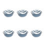 Voir la diapositive 1 : SECRET DE GOURMET Lot de 6 Bols en Porcelaine  Umami Rayure  15cm Bleu
