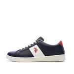 U.S. Polo Assn. Baskets Marine/Blanc/Rouge Homme US Polo ASSN High-top. Coloris disponibles : Bleu