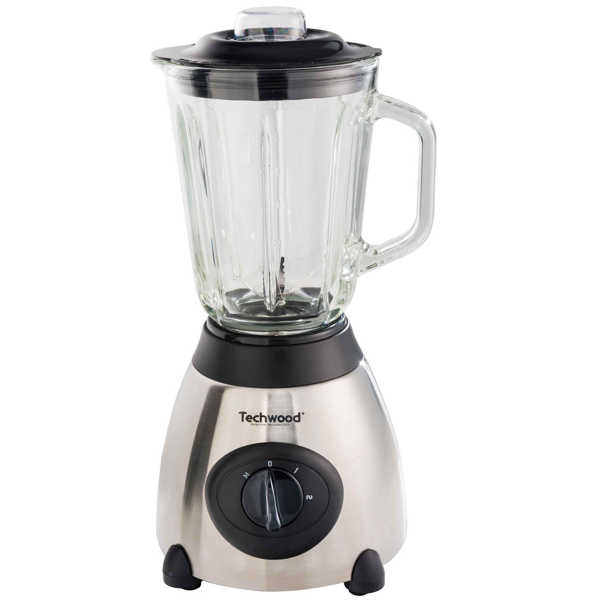  Blender inox avec bol en verre 500w