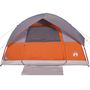 Voir la diapositive 5 : VIDAXL Tente familiale a dome 6 personnes orange impermeable