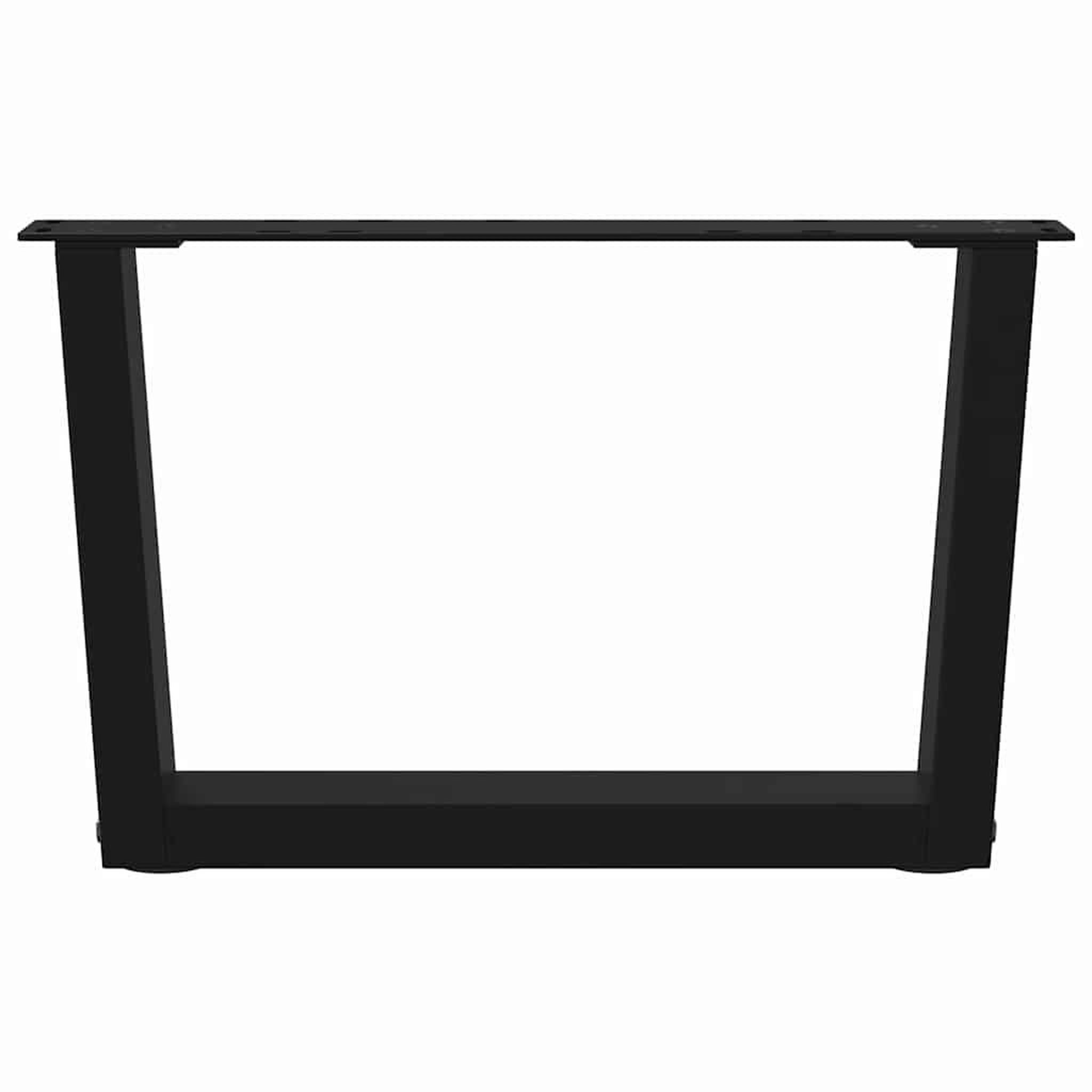 Voir la diapositive 5 : VIDAXL Pieds de table a manger forme V 2 pcs noir 60x(30-31,3)cm acier