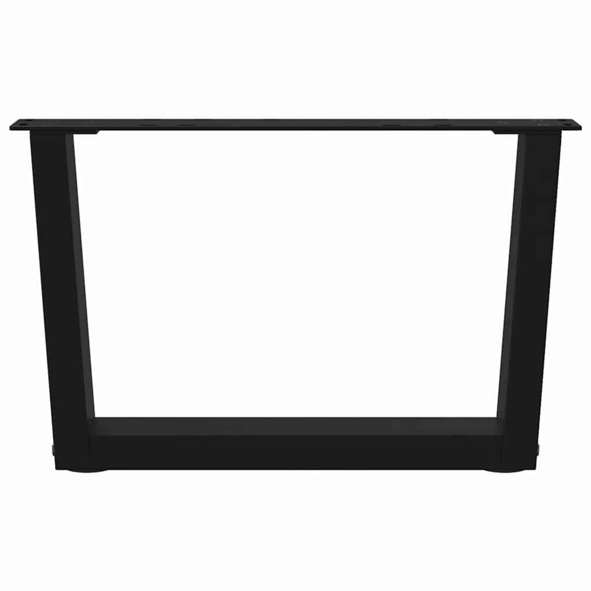 VIDAXL Pieds de table a manger forme V 2 pcs noir 60x(30-31,3)cm acier