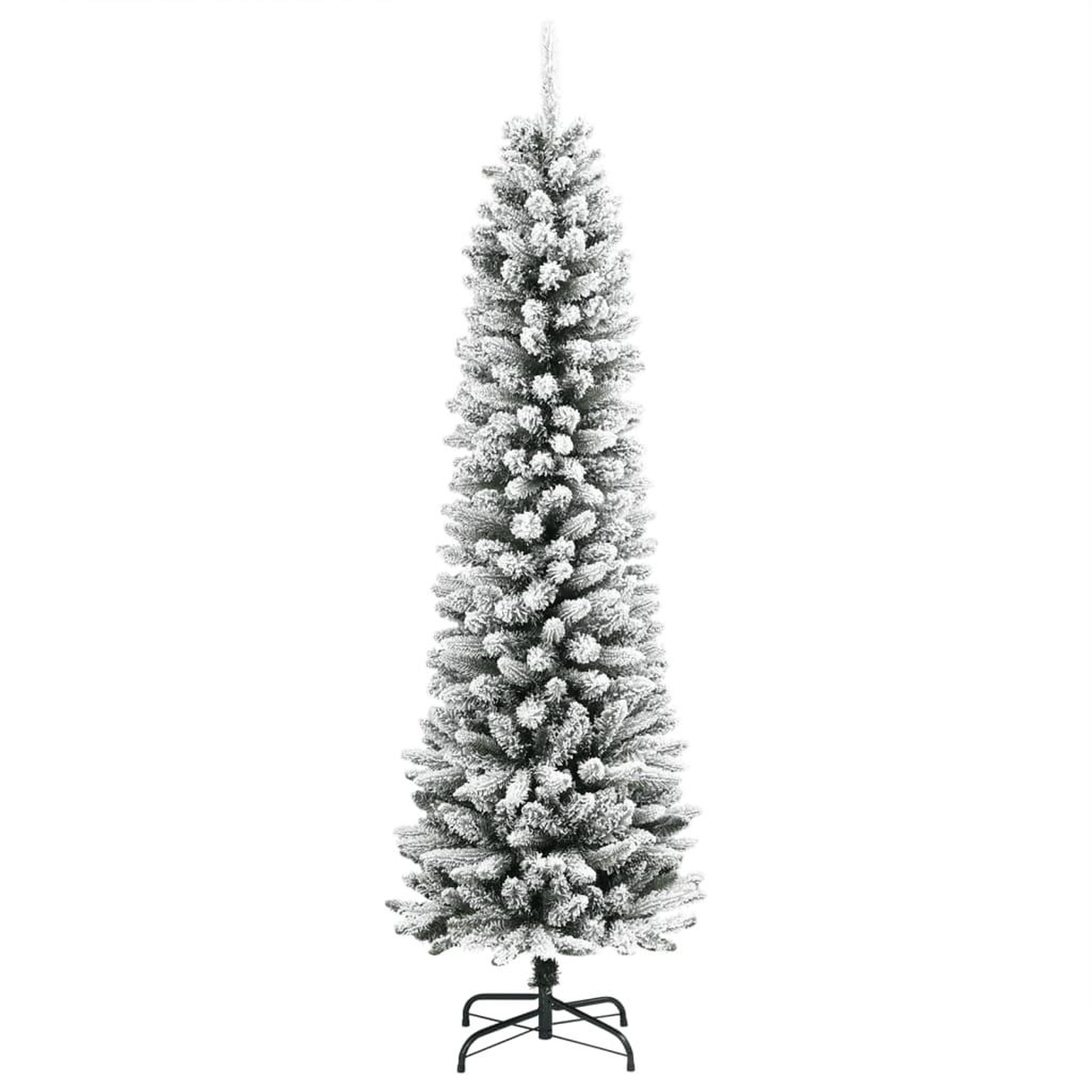 Voir la diapositive 2 : VIDAXL Sapin de Noël artificiel mince avec neige floquee 240 cm PVC/PE