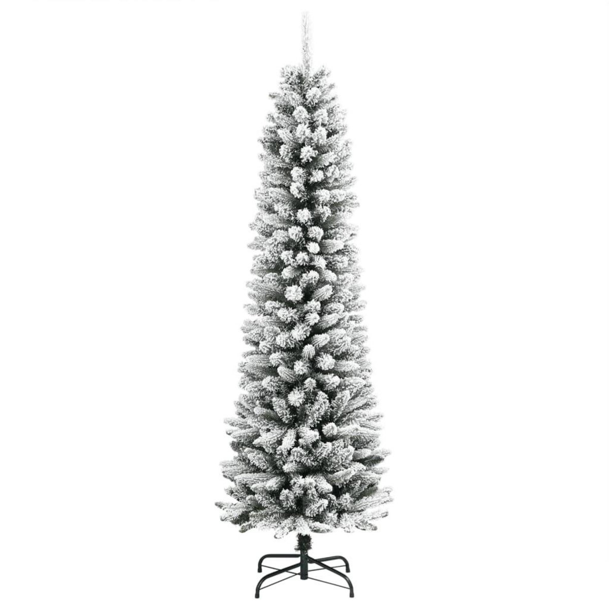 VIDAXL Sapin de Noël artificiel mince avec neige floquee 240 cm PVC/PE