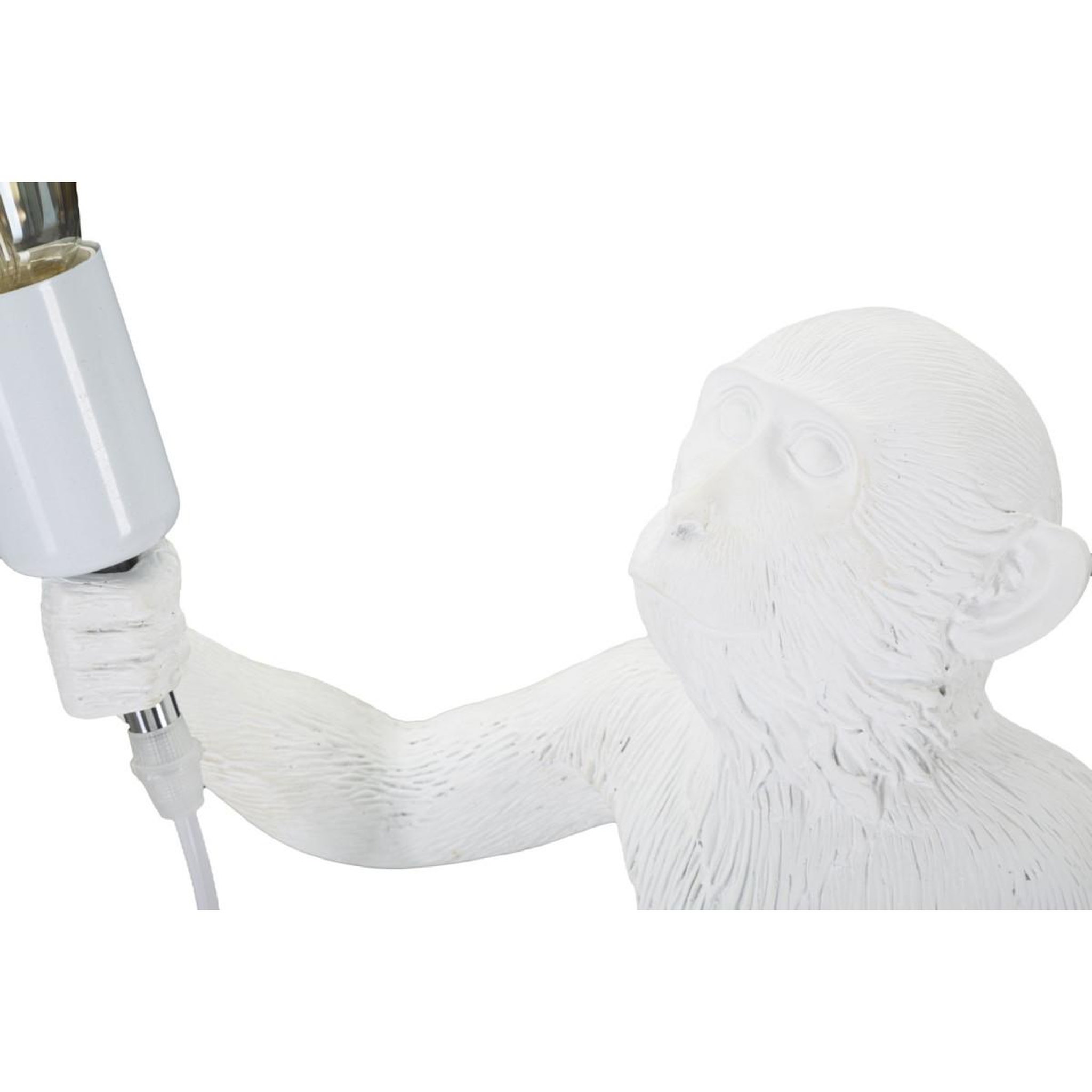 Voir la diapositive 4 : Paris Prix Lampe à poser en résine  singe  55cm blanc