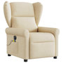 Voir la diapositive 3 : VIDAXL Fauteuil inclinable de massage electrique creme tissu