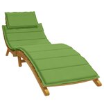 VIDAXL Coussin de chaise longue vert melange 186x58x3 cm tissu