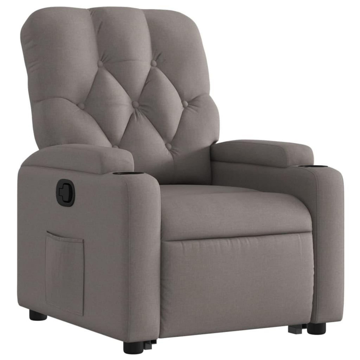 VIDAXL Fauteuil inclinable taupe tissu