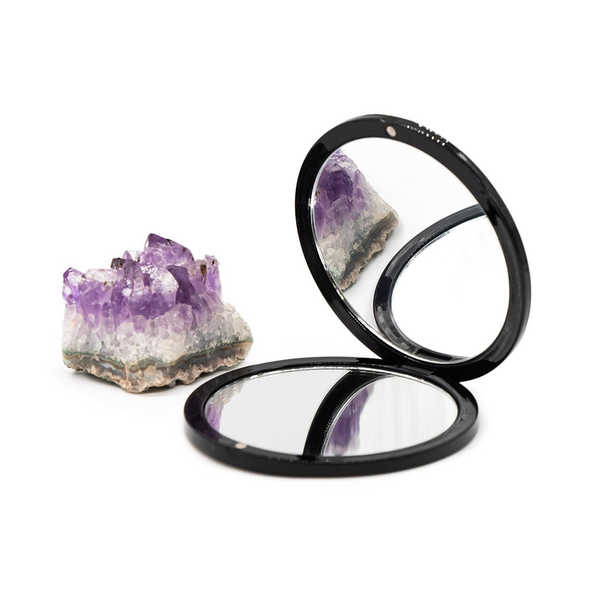 SLOYA Miroir de poche noir brillant