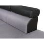 Voir la diapositive 4 : Habitat et Jardin Canapé d'angle convertible  Sophia luxe  - 265 x 190.5 x 80/91 cm - Noir / Gris - 5 places - Angle droit