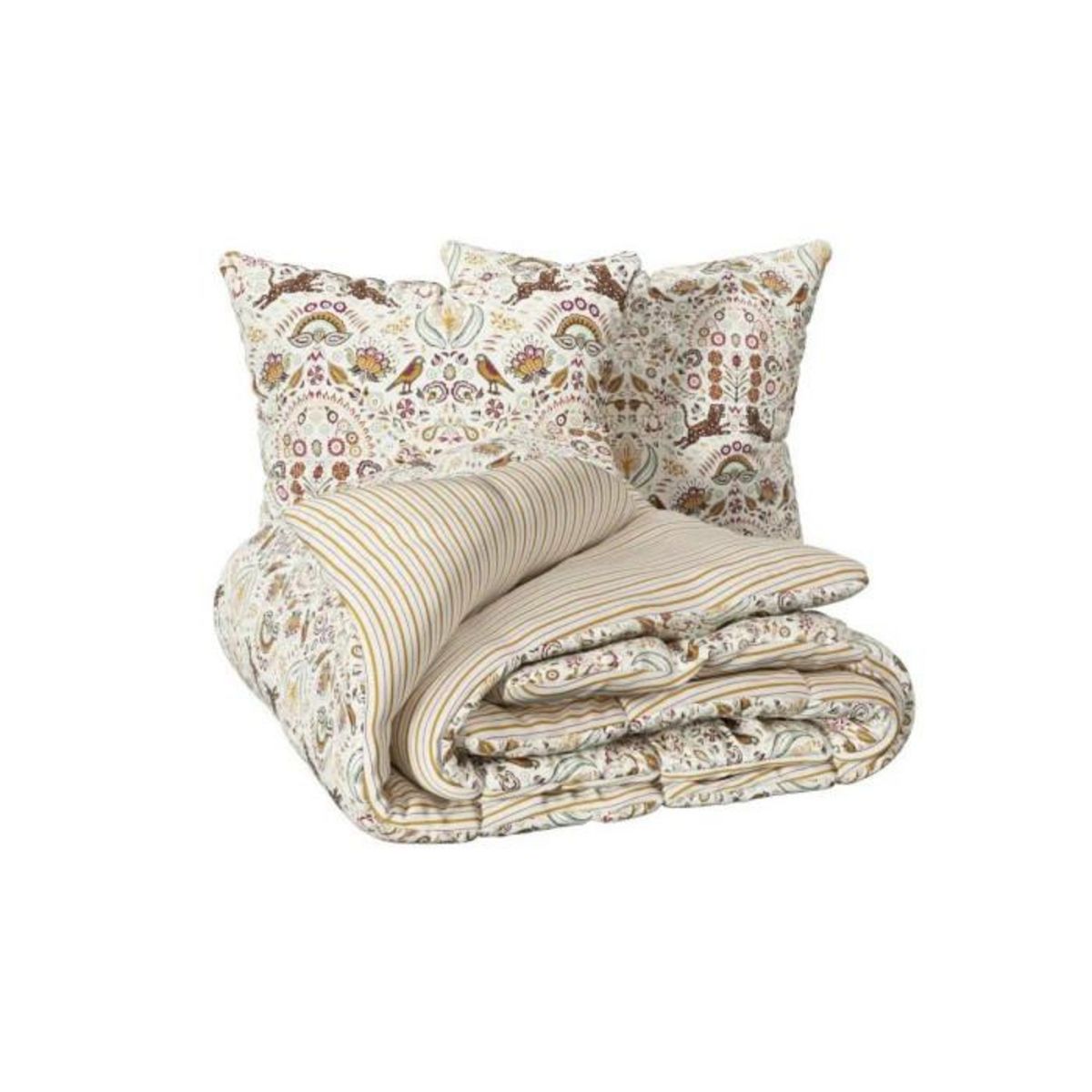 ATMOSPHERA Parure de Lit Imprimée  Indie  240x220cm Beige