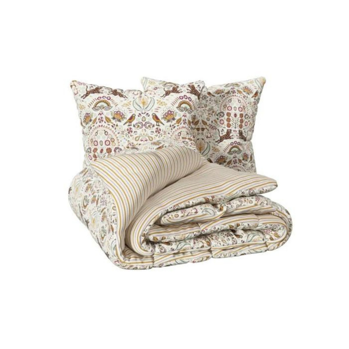 ATMOSPHERA Parure de Lit Imprimée  Indie  240x220cm Beige