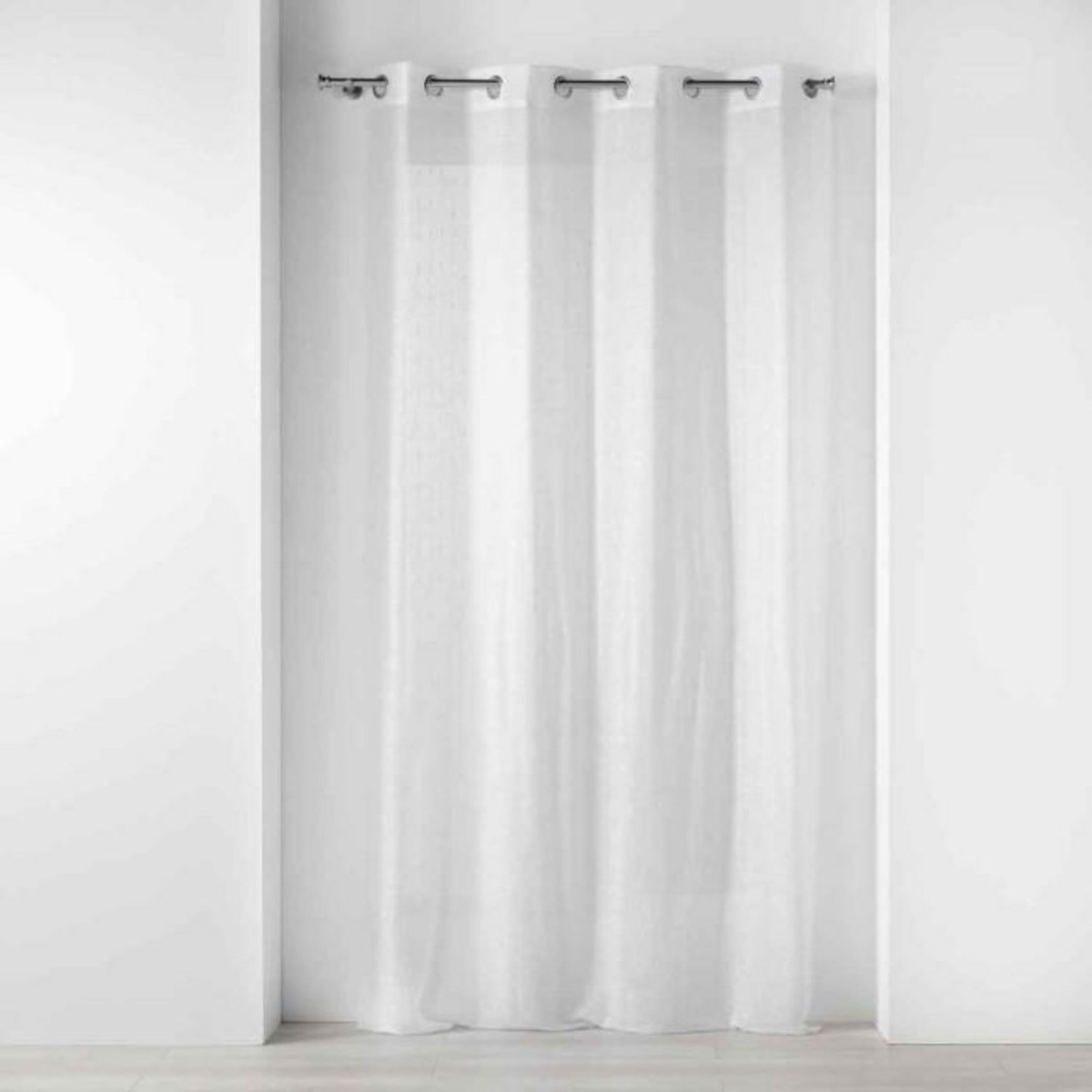 Paris Prix Rideau Voilage à Œillets  Sidonie  140x240cm Blanc