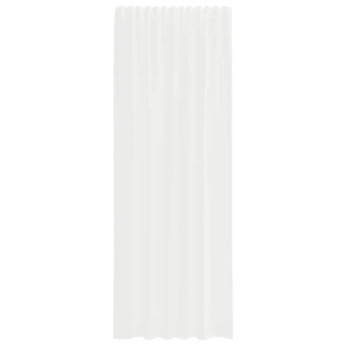 VIDAXL Rideaux en voile avec boucles 2 pcs blanc 140x260 cm