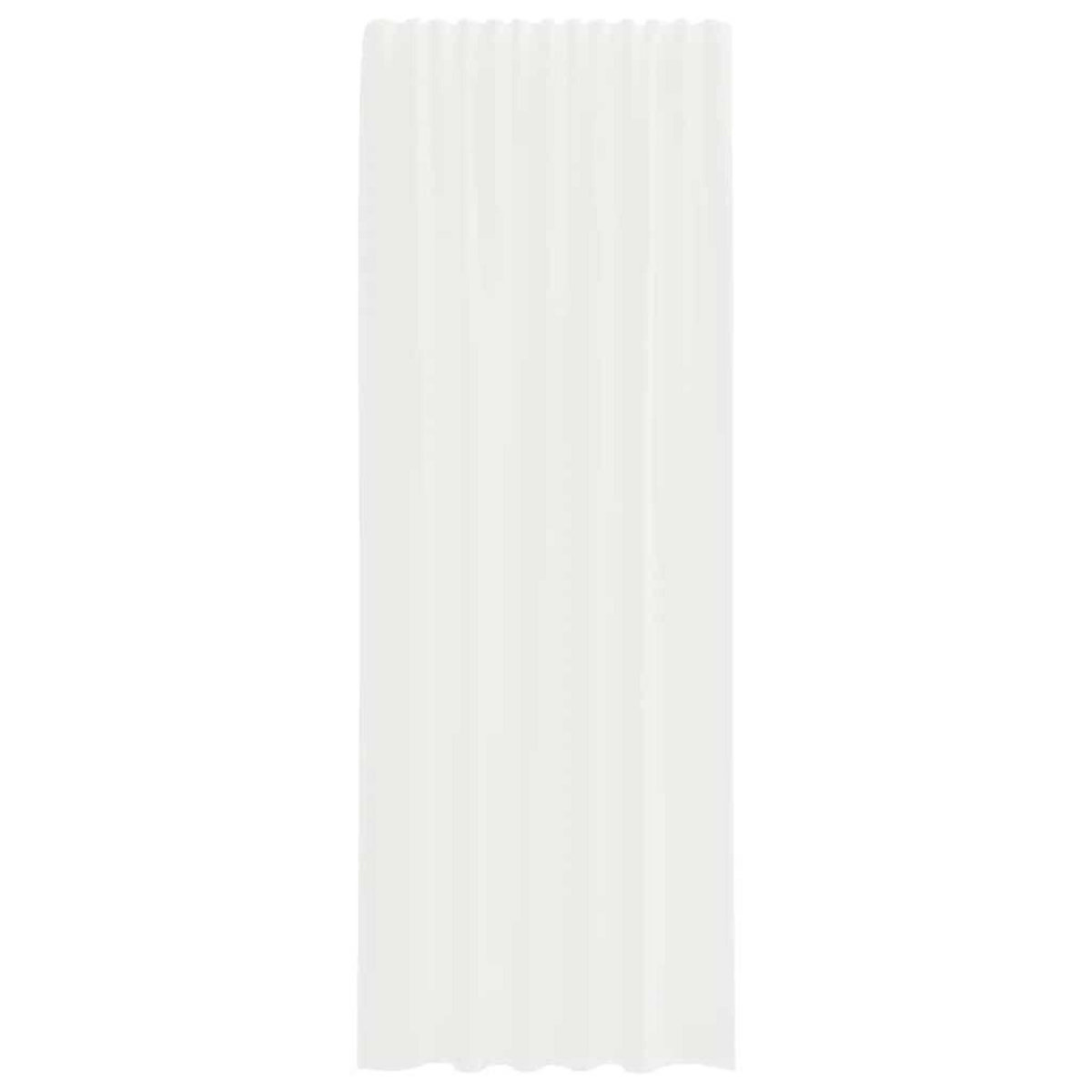 VIDAXL Rideaux en voile avec boucles 2 pcs blanc 140x260 cm