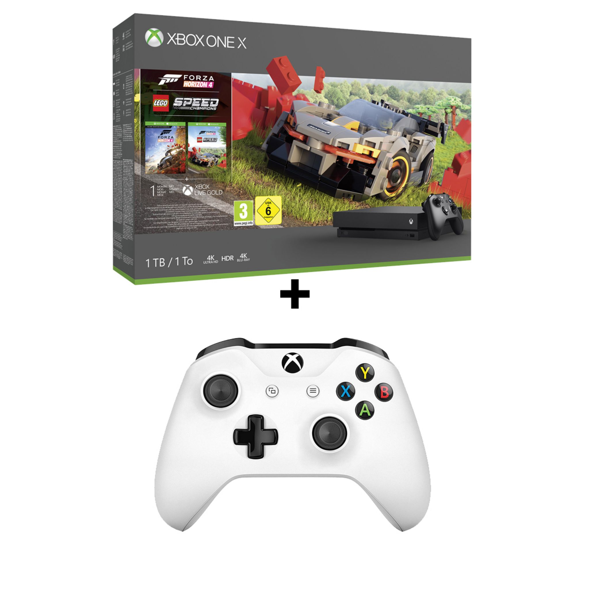 Boîte Vide Pour Console Microsoft Xbox One Blanche 500 Go - Pack Forza Horizon