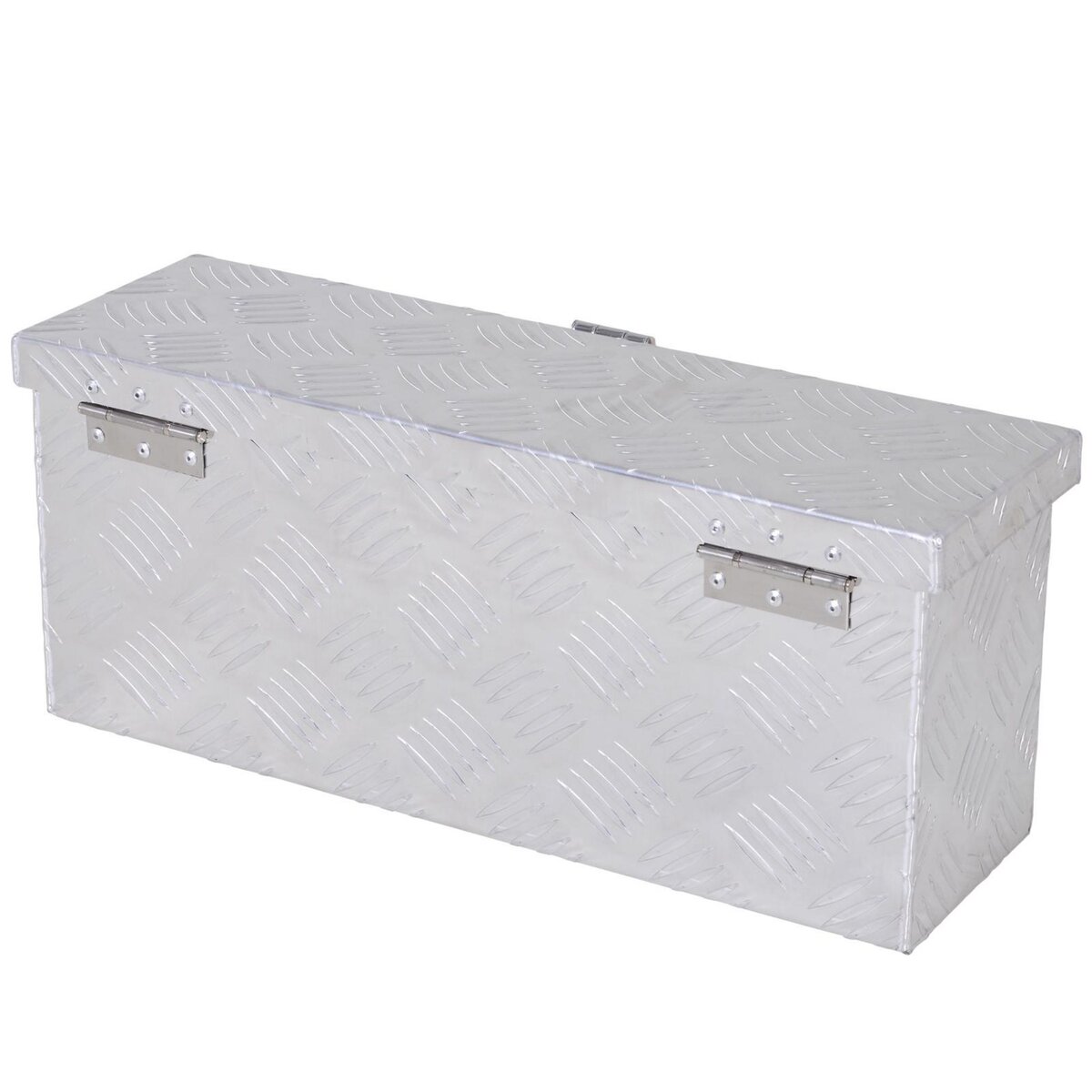 HOMCOM Boite de rangement - boîte à outils en aluminium - caisse à outil alu. verrouillage clé