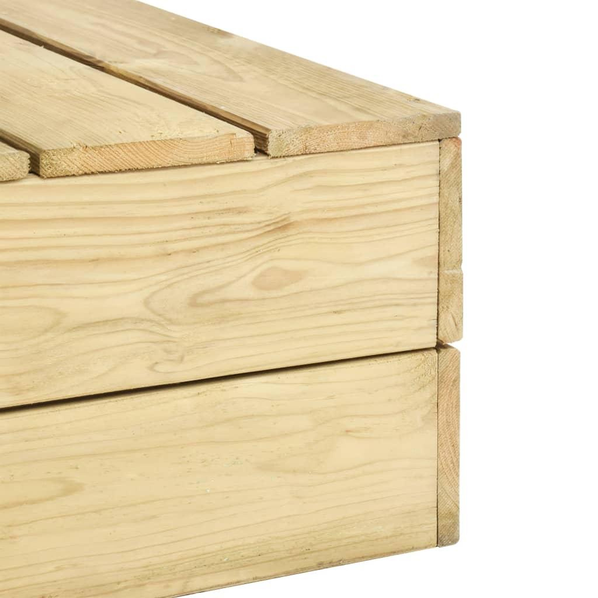 Voir la diapositive 6 : VIDAXL Salon de jardin 4 pcs Bois de pin impregne